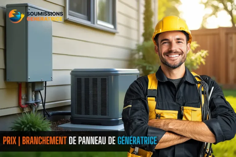 prix branchement panneau generatrice