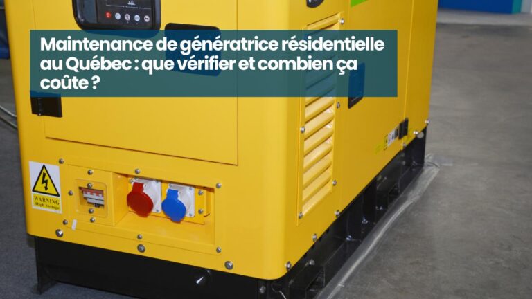 génératrice résidentielle québec