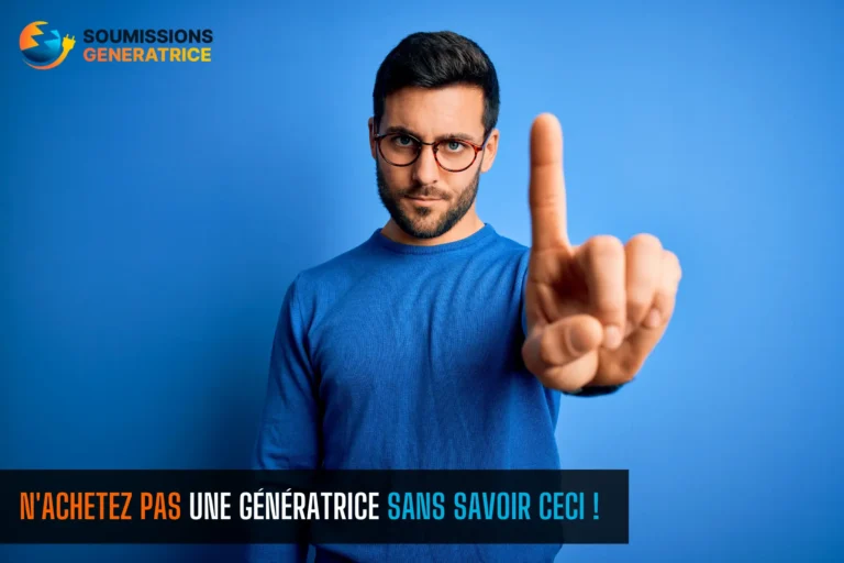 nachetez pas une generatrice sans savoir ceci